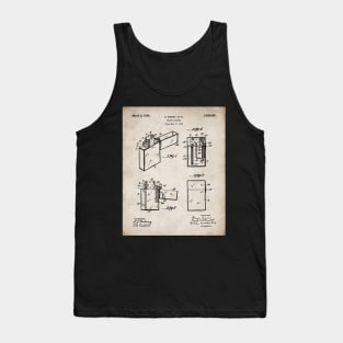 Zippo Lighter Patent - Smoking Smoker Smoke Vape Shop Art - Antique Tank Top